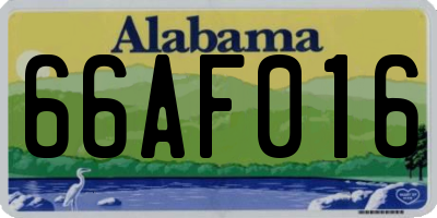 AL license plate 66AF016