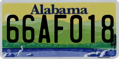 AL license plate 66AF018