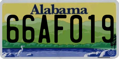 AL license plate 66AF019