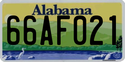 AL license plate 66AF021