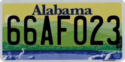 AL license plate 66AF023