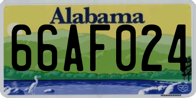 AL license plate 66AF024