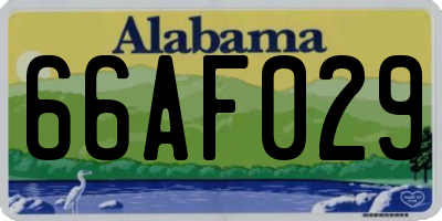 AL license plate 66AF029