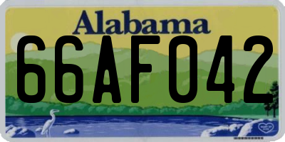 AL license plate 66AF042