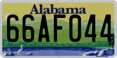 AL license plate 66AF044