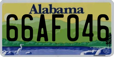 AL license plate 66AF046