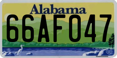 AL license plate 66AF047