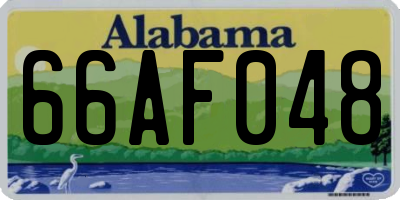 AL license plate 66AF048
