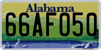 AL license plate 66AF050