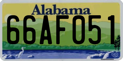 AL license plate 66AF051