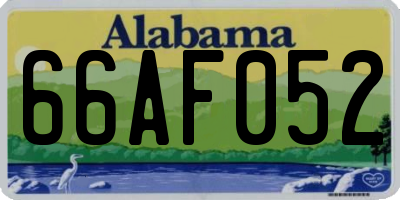 AL license plate 66AF052