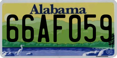 AL license plate 66AF059