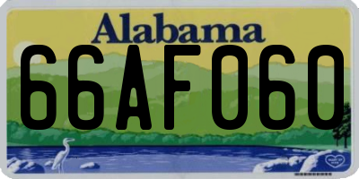 AL license plate 66AF060