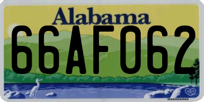AL license plate 66AF062