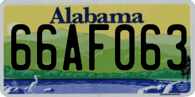 AL license plate 66AF063