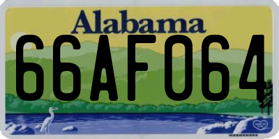 AL license plate 66AF064