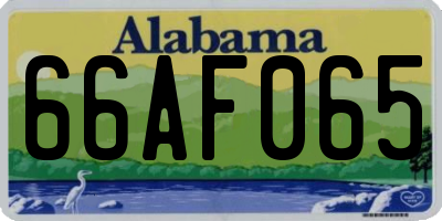 AL license plate 66AF065