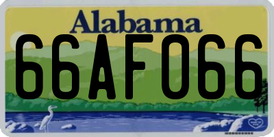 AL license plate 66AF066