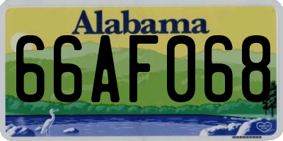 AL license plate 66AF068