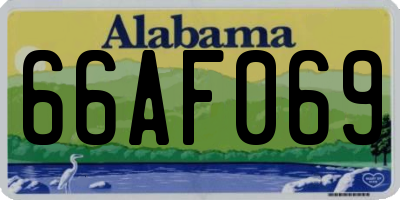 AL license plate 66AF069