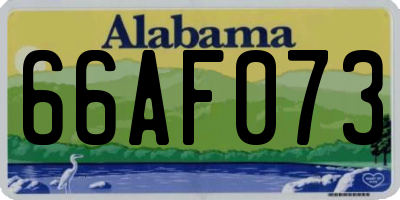 AL license plate 66AF073