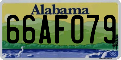 AL license plate 66AF079