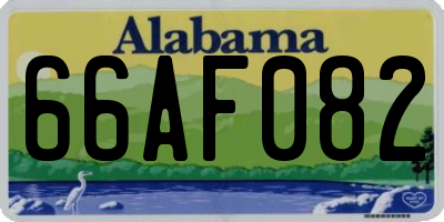 AL license plate 66AF082
