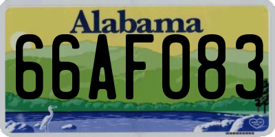 AL license plate 66AF083