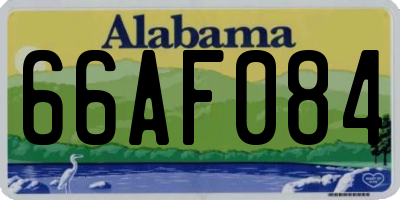 AL license plate 66AF084