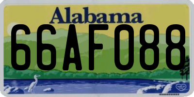 AL license plate 66AF088