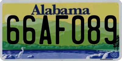 AL license plate 66AF089