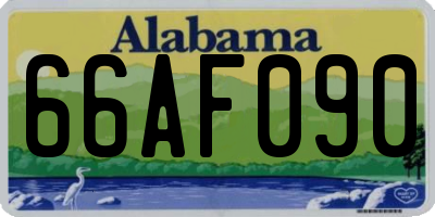 AL license plate 66AF090