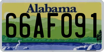 AL license plate 66AF091