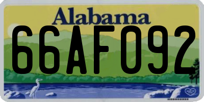 AL license plate 66AF092