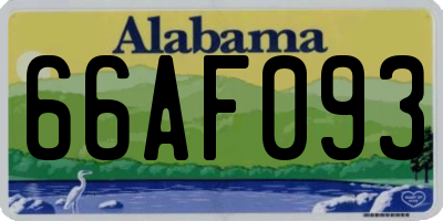 AL license plate 66AF093