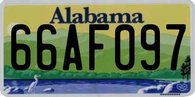 AL license plate 66AF097