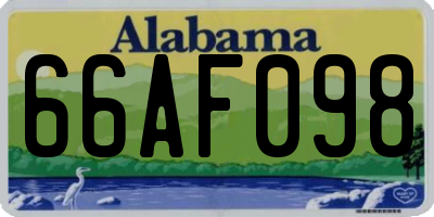 AL license plate 66AF098
