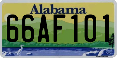 AL license plate 66AF101