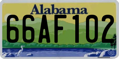 AL license plate 66AF102