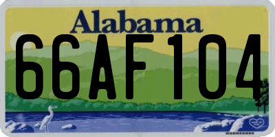 AL license plate 66AF104