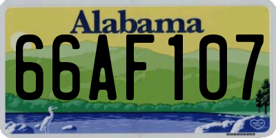 AL license plate 66AF107