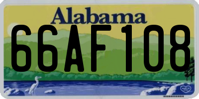 AL license plate 66AF108
