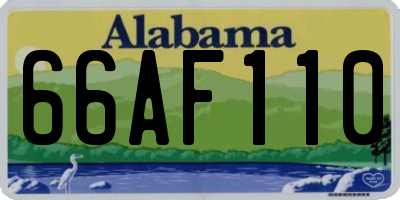 AL license plate 66AF110