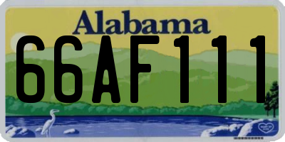 AL license plate 66AF111