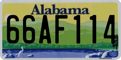 AL license plate 66AF114
