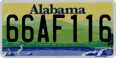 AL license plate 66AF116