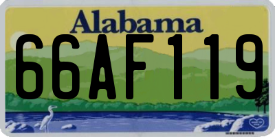 AL license plate 66AF119