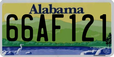 AL license plate 66AF121