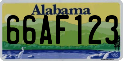 AL license plate 66AF123