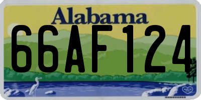 AL license plate 66AF124